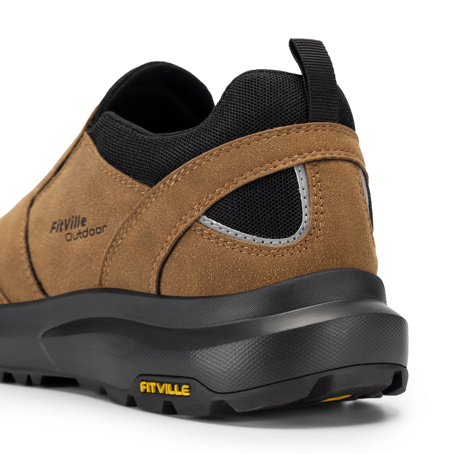 FitVille Men Extra Wide Slip On Hiking Loafers, Comfort Orthopedic Walking Sneakers with Arch Support for Outdoor Trekking Trails, Flat Feet & Foot Pain Relief