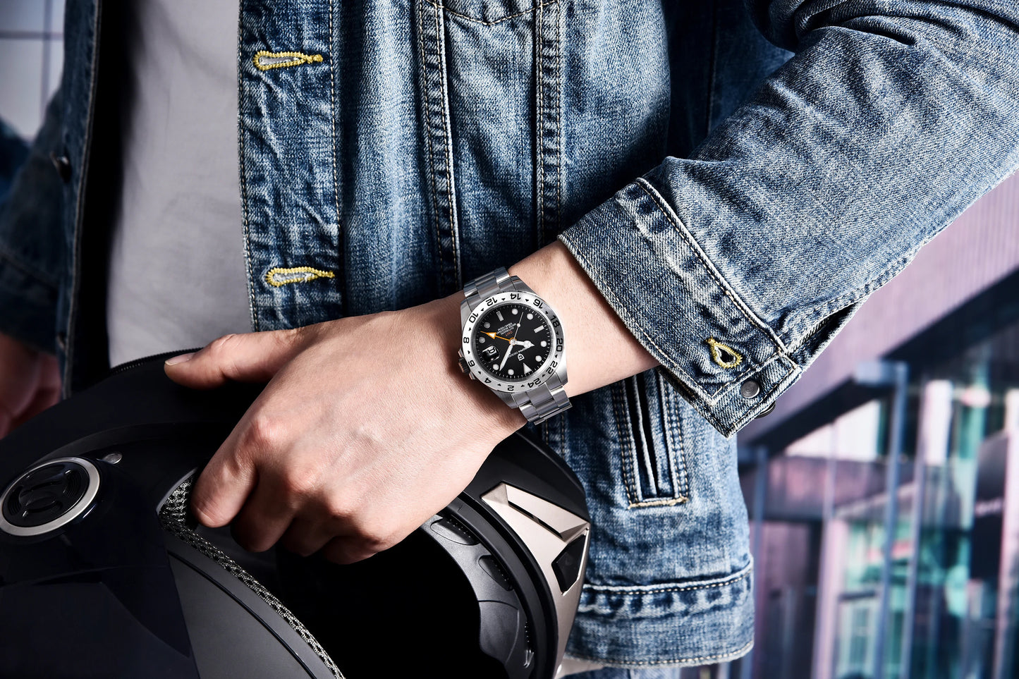 PAGANI DESIGN Vintage 42MM GMT Men's Watch PD1682 Automatic Mechanical Timepiece Sapphire Stainless Steel 100M Waterproof Retro