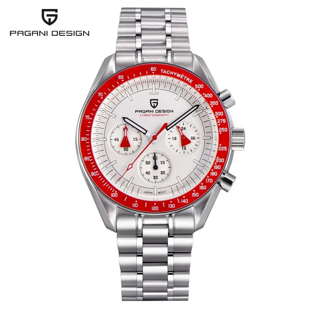2026 New PAGANI DESIGN Moon V6 Men's Watches Luxury Quartz Watch For Man Chronograph VK63 AR Sapphire Mirror Luminous