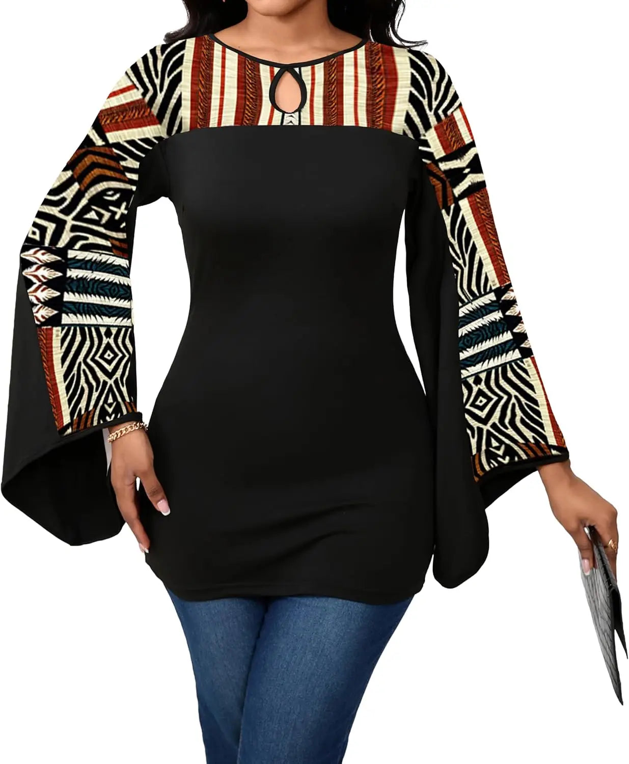 Sexy Floral Blouse for Women/Casual Long Sleeve Button Down T-Shirt/Simple V Neck Loose Tops Shirts Dress