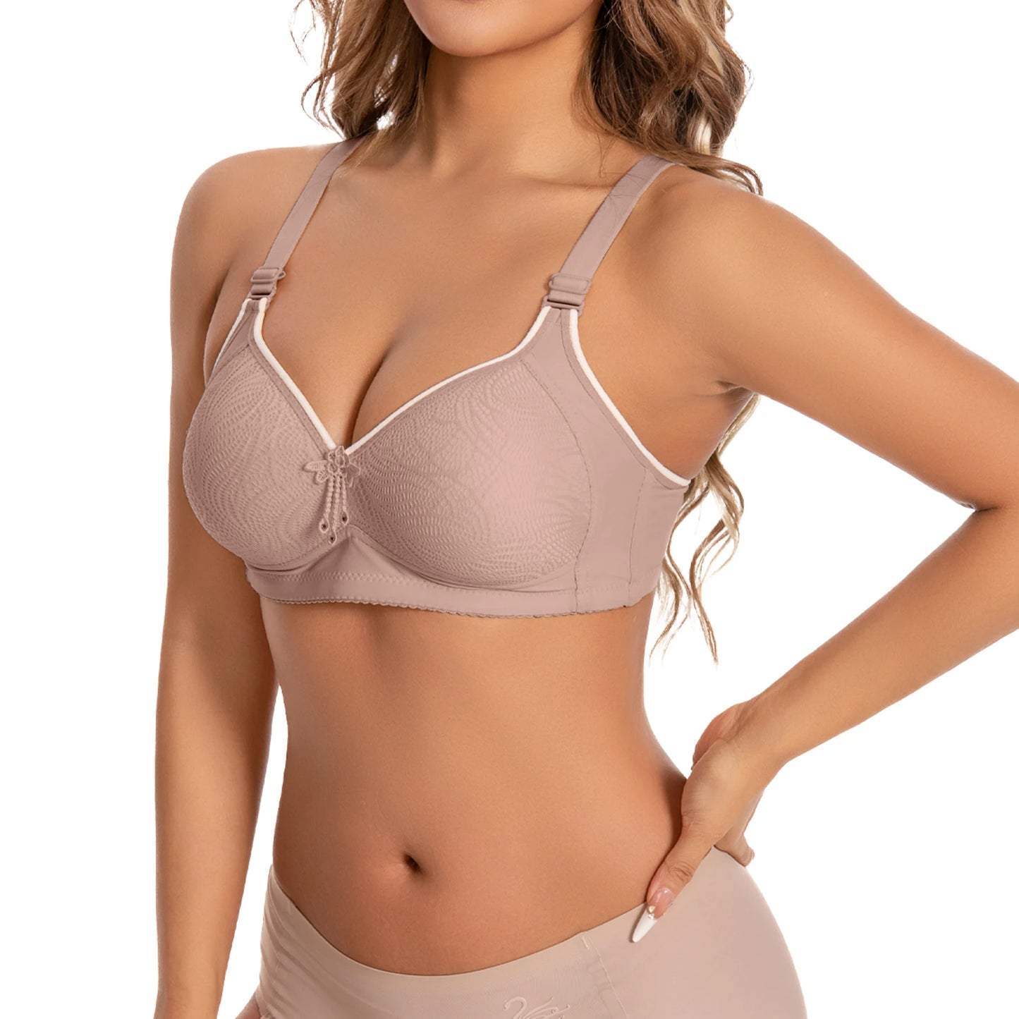 6pcs Seamless Tassel Decor Wireless Women Bra Push-Up - Adjustable Strap, Soft Colors Black/Pink/Beige/Light Blue/Mint Green