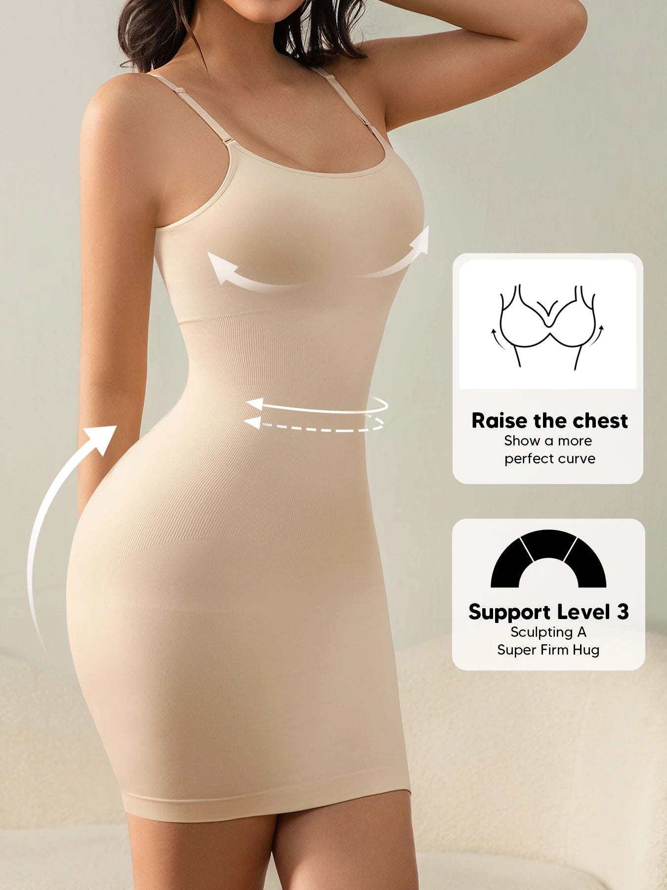 Sexy Full Slip Shapewear Women Dress Bodycon Underwear Smooth Compression Body Shaper Slimming Waist