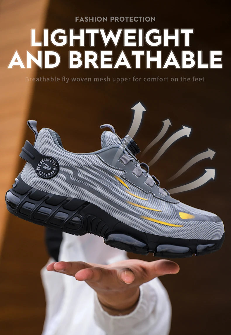 Breathable lace-free soft sole comfortable anti-smash anti-puncture labour insurance shoes