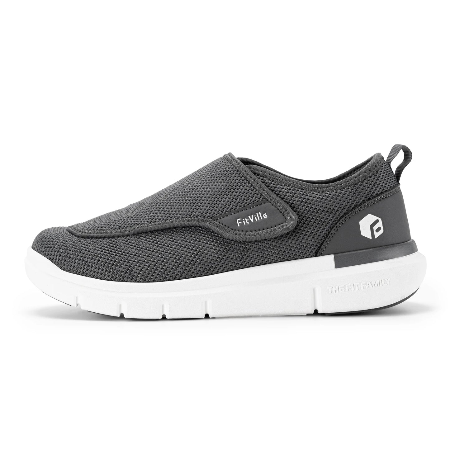 Fittington Diabetic Shoes For Men Extra Wide Slip-on Loafers Swollen Feet Adjustable Walking Shoes For Elderly Foot Pain Relief
