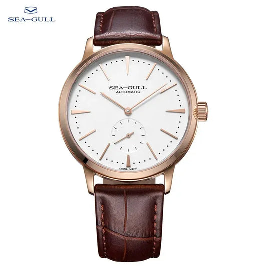Seagull New Business Watch Men's Mechanical Wristwatches 50m Waterproof Leather Valentine Male Watches