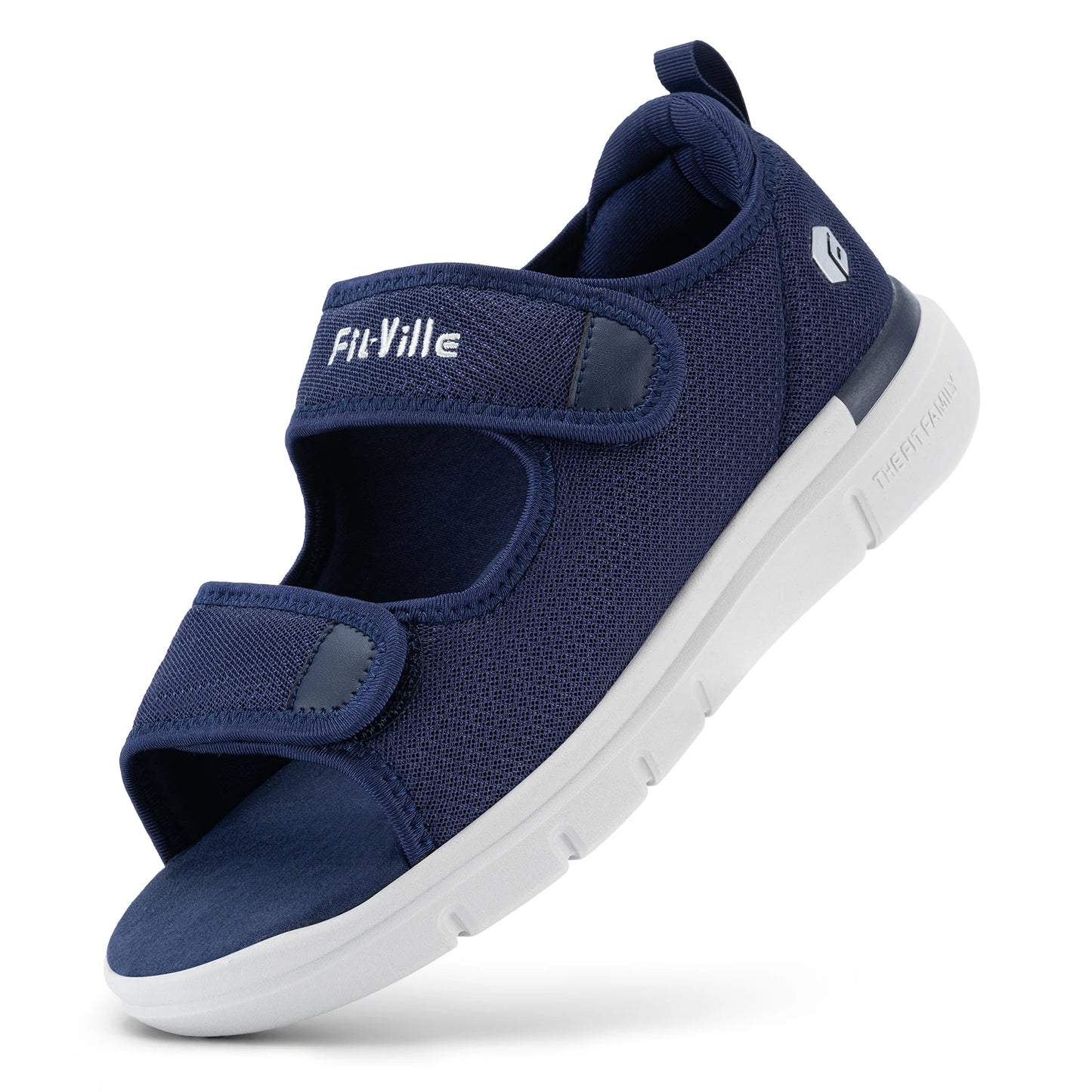 FitVille Men'S Sandals Summer Flat Shoes Widened Elderly Casual Shoe Breathable Lightweight For Plantar Fasciitis Pain Relief