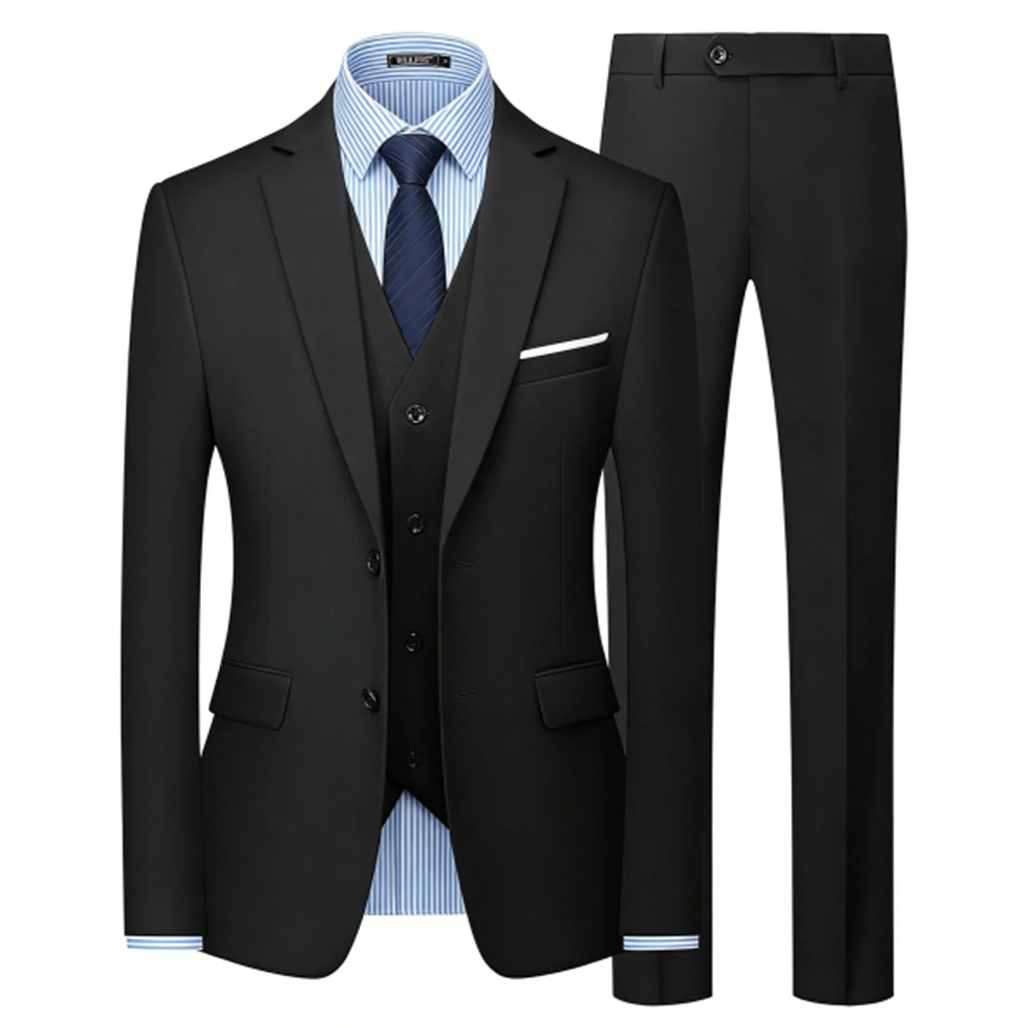 CYPTIRY Men's 3 Piece Suit Set - Classic Business Slim Fit Clothing Package Includes Blazer Pants And Shirt