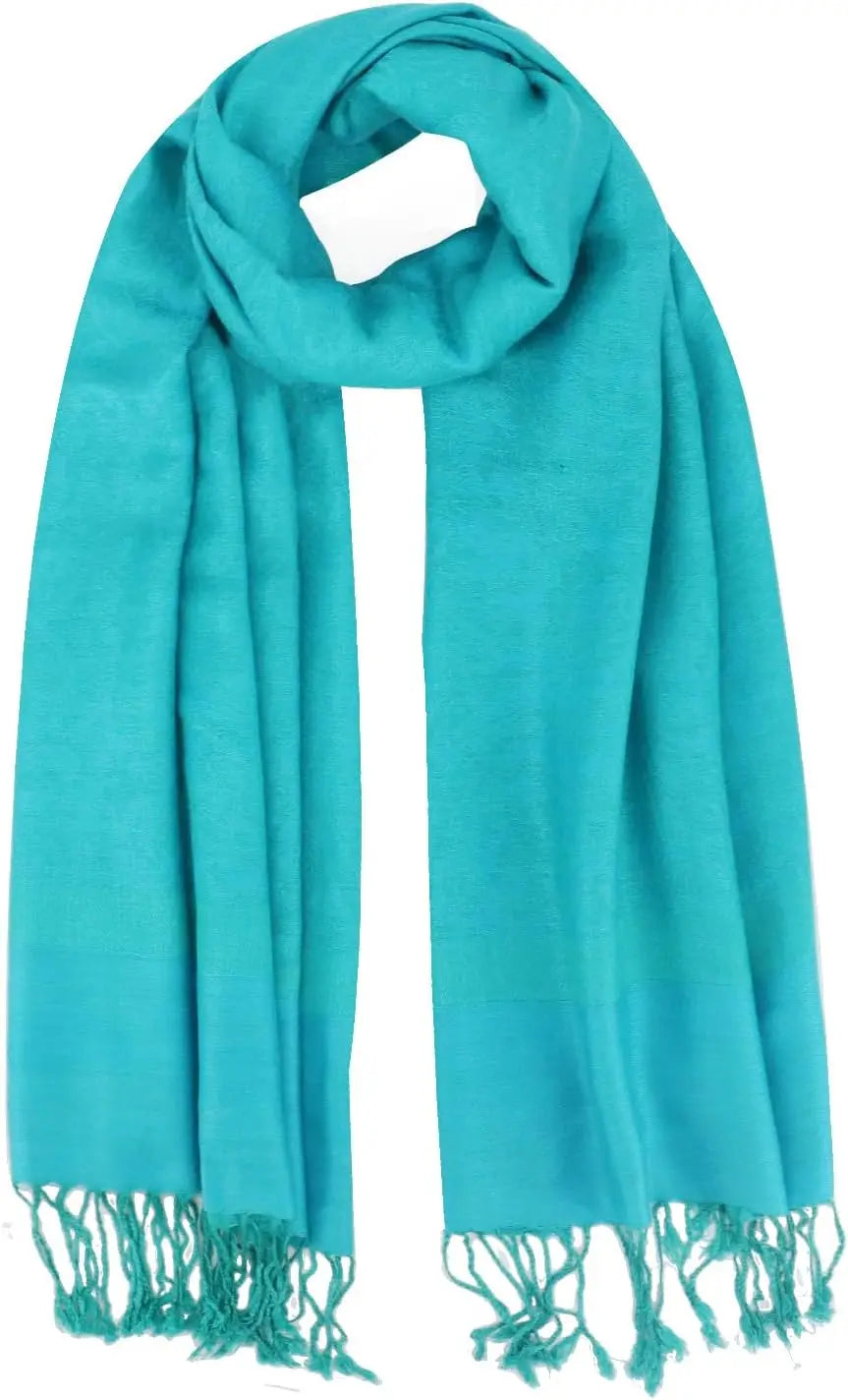 Silky Paisley Pashmina Shawl Scarf-Women's Soft Double-side Jacquard Pashminas Wrap for Evening Dress Travel Shawl