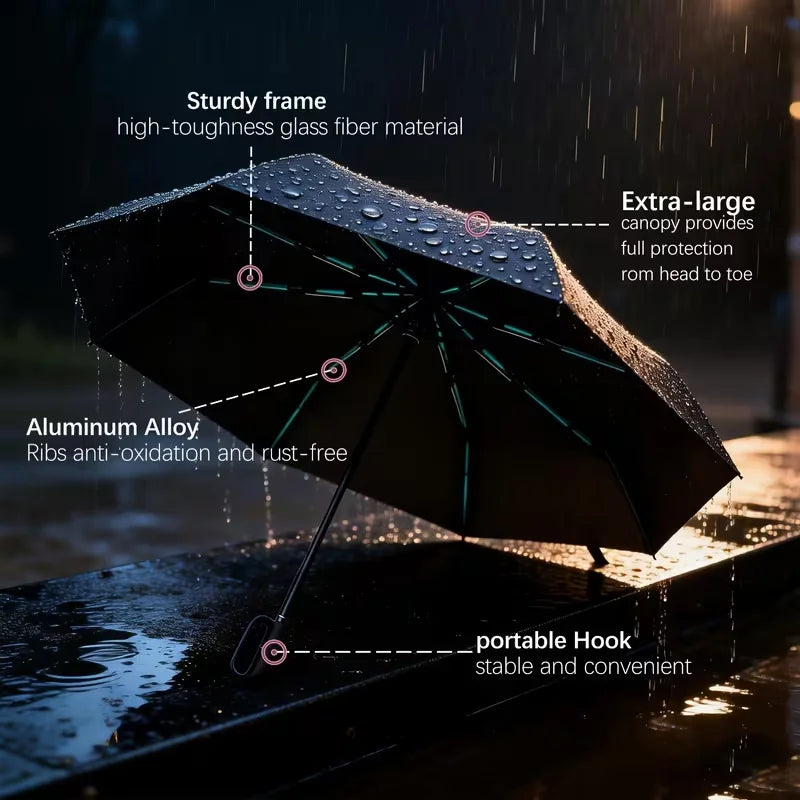 Multi-functional Umbrella - Stylish & Trendy Design, Top Choice for Men & Women. Excellent All-Weather Sun & Rain Umbrella - Automatic Open/Close, Compact Foldable Design.