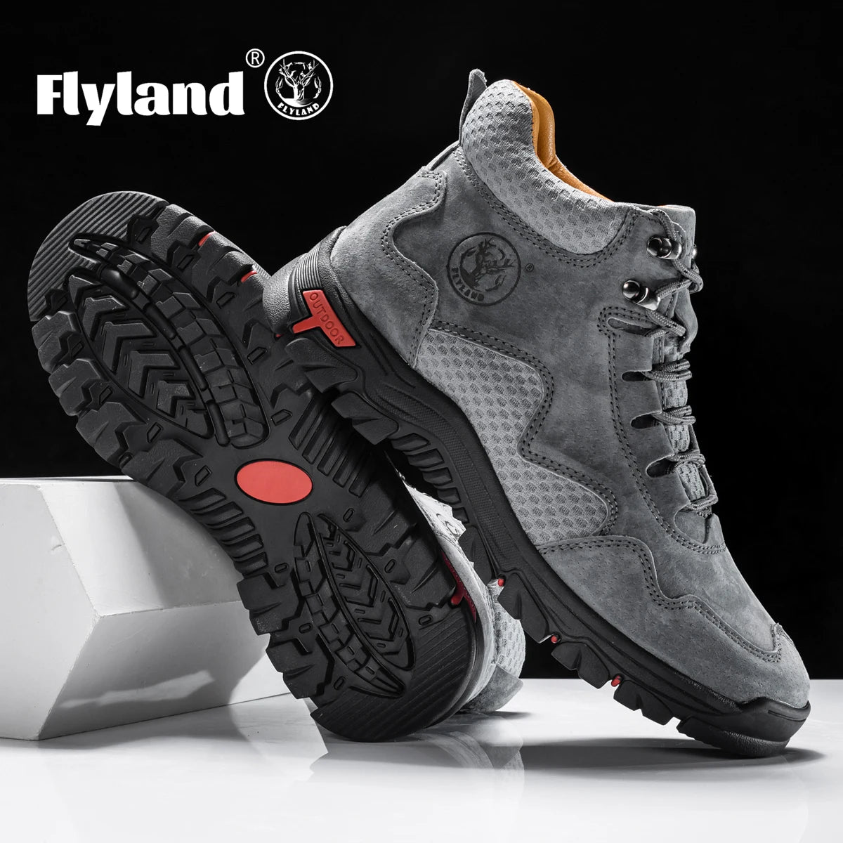 FLYLAND Men's Fashion Sneakers Chukka Boots Breathable Daily Casual Work Office Shoes