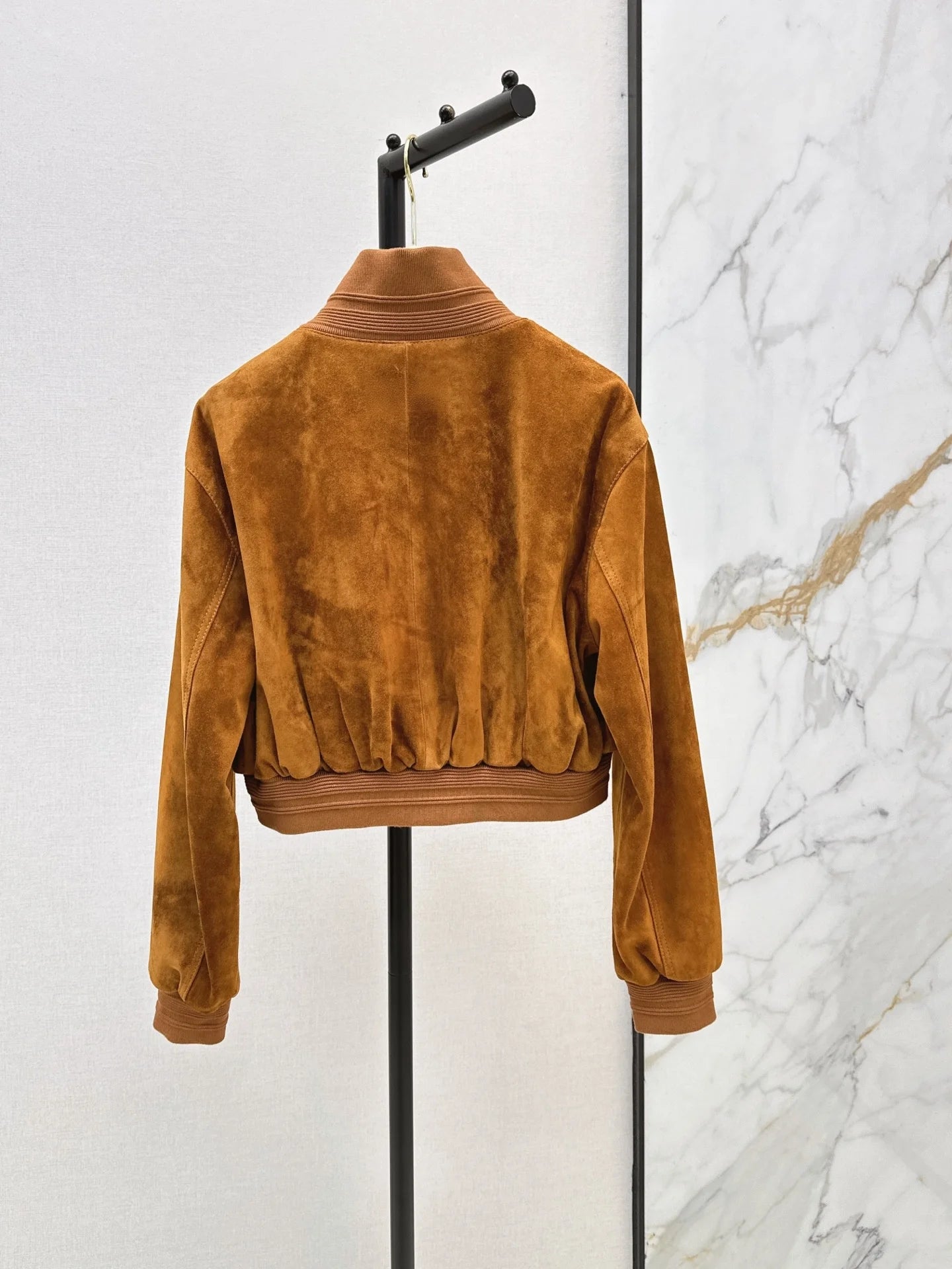 Women's Leather Long Sleeve Stand Collar Zipper Solid Color Jacket Fashionable Elegant Autumn Winter Top 26702135