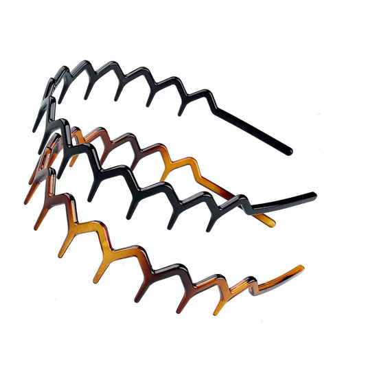 2pcs/set Teeth Non-slip Hair Comb Plastic Headband For Women Girls