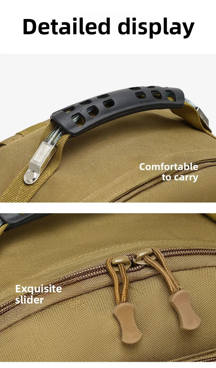 Nylon Tactical Unisex Sport Backpack Outdoor Travel Hiking Laptop Bag USB Charging Waterproof Large Capacity Backbag Men