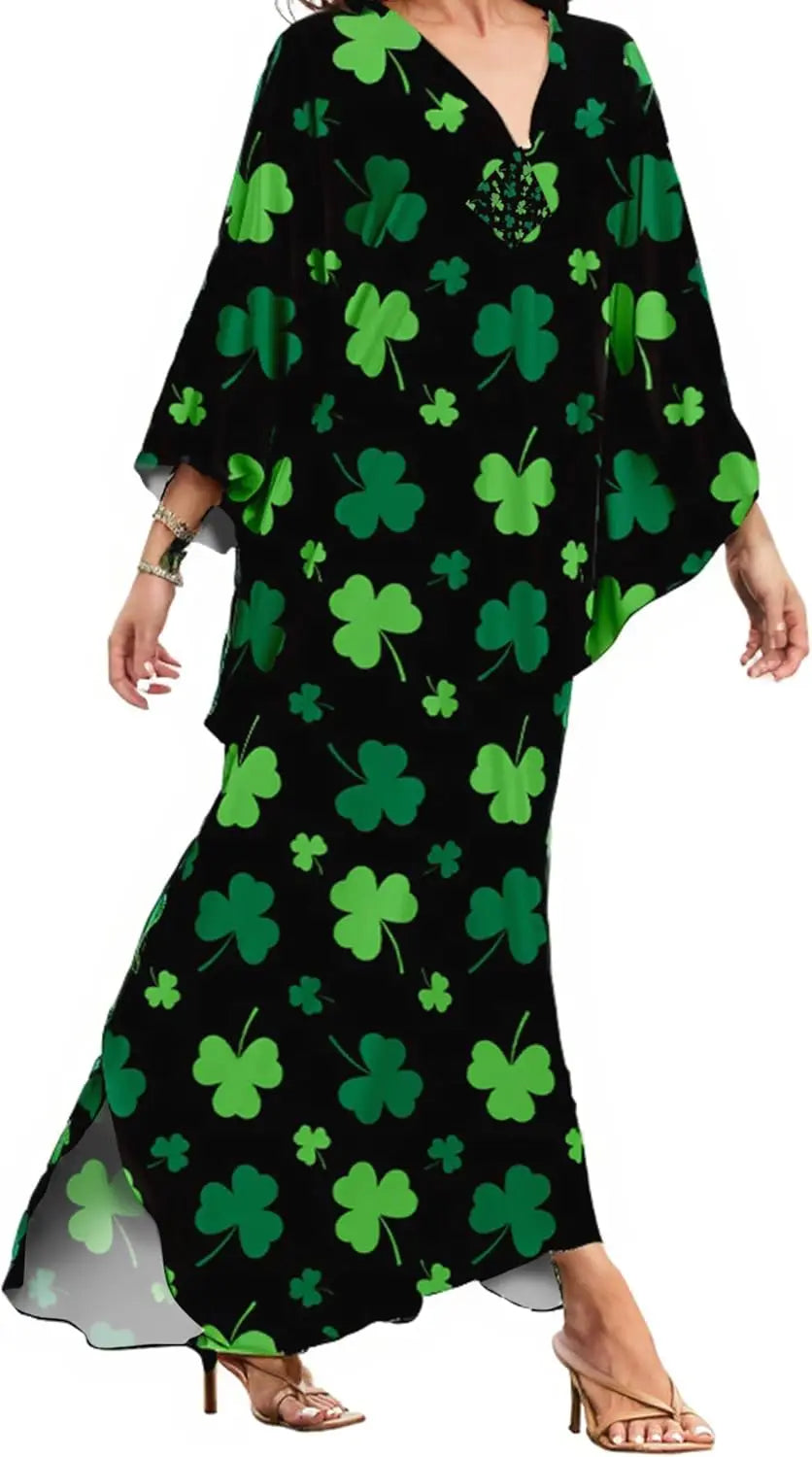 Kaftan Dresses for Women, V Neck Moo Moos Colorful Print Cover Ups Caftan Beach Dresses for Swimwear