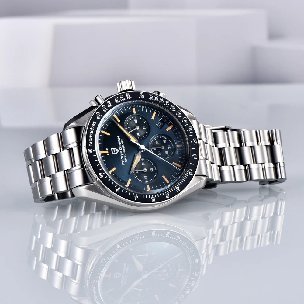 2026 New PAGANI DESIGN Moon V6 Men's Watches Luxury Quartz Watch For Man Chronograph VK63 AR Sapphire Mirror Luminous