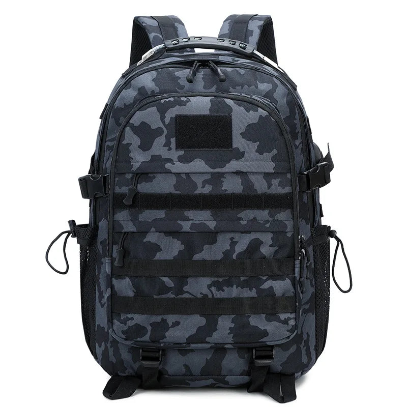 Nylon Tactical Unisex Sport Backpack Outdoor Travel Hiking Laptop Bag USB Charging Waterproof Large Capacity Backbag Men