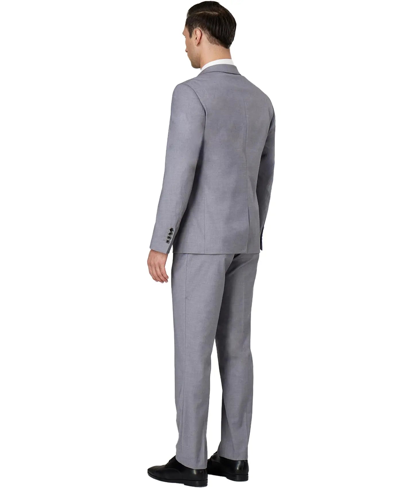 TweedLad Men's Business Suit Set Groomsmen Regular Fit-Tuxedo Jacket+Trousers Men Suit Set Lapel Formal Stylish Buttons Pockets