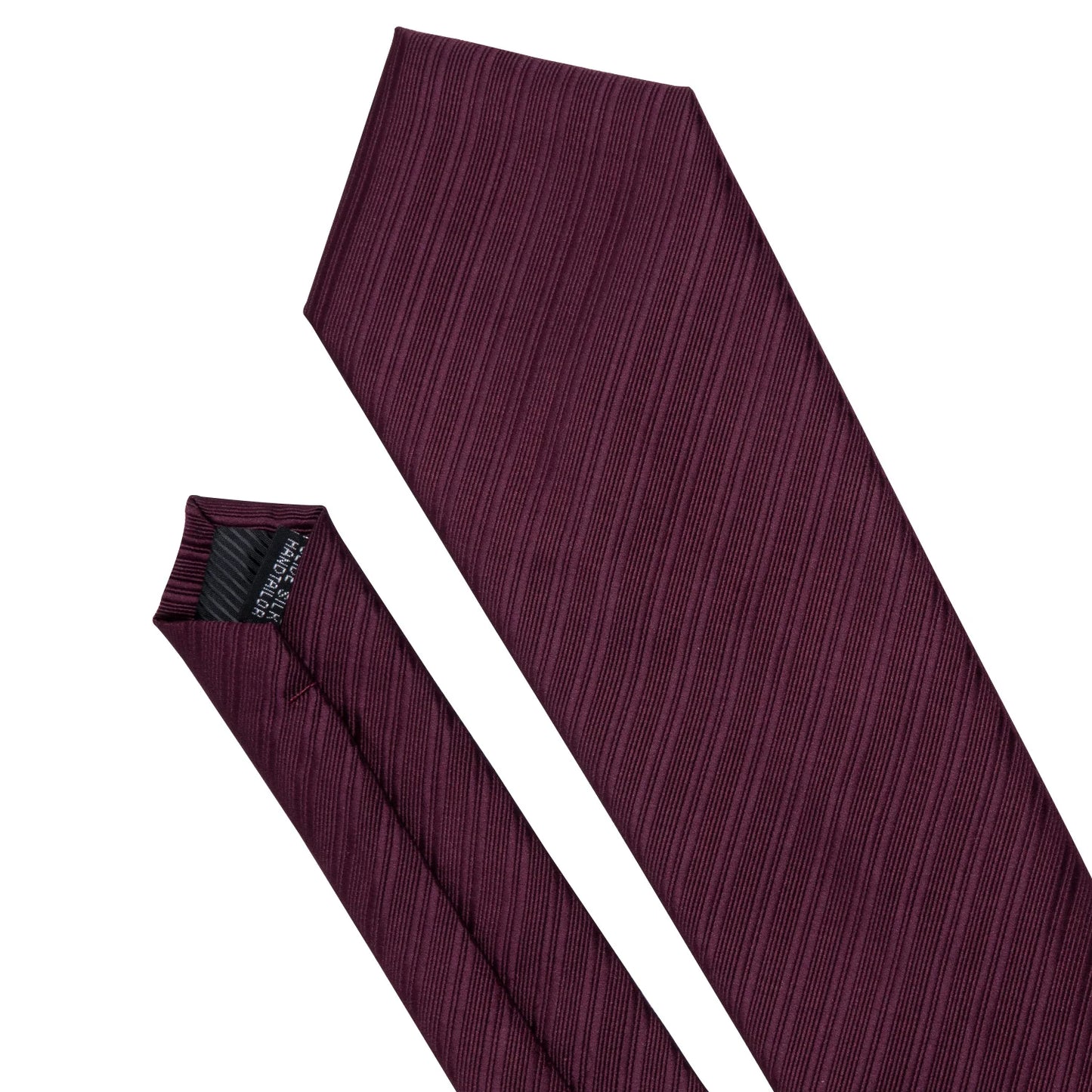 Designer Mens Tie Jacquard Necktie Pocket Square Cufflinks Set Burgundy Striped for Male Men Wedding Busniess Party Ties Gift