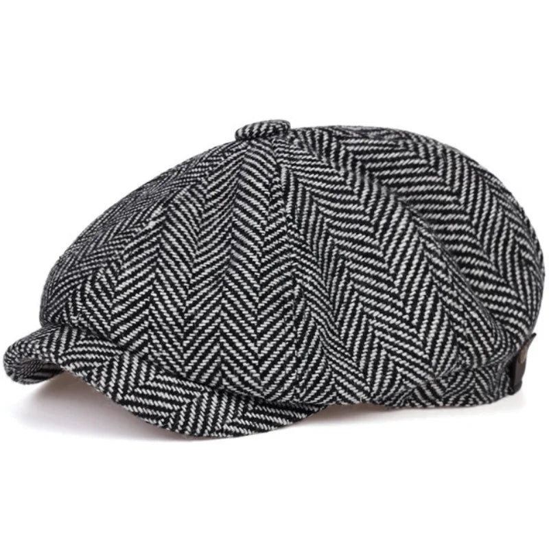 Classic Hat for Men Caps Vintage Retro Tweed Peaky Blinders Beret Hat Flat Peaked Cap Street Hats for Women Men