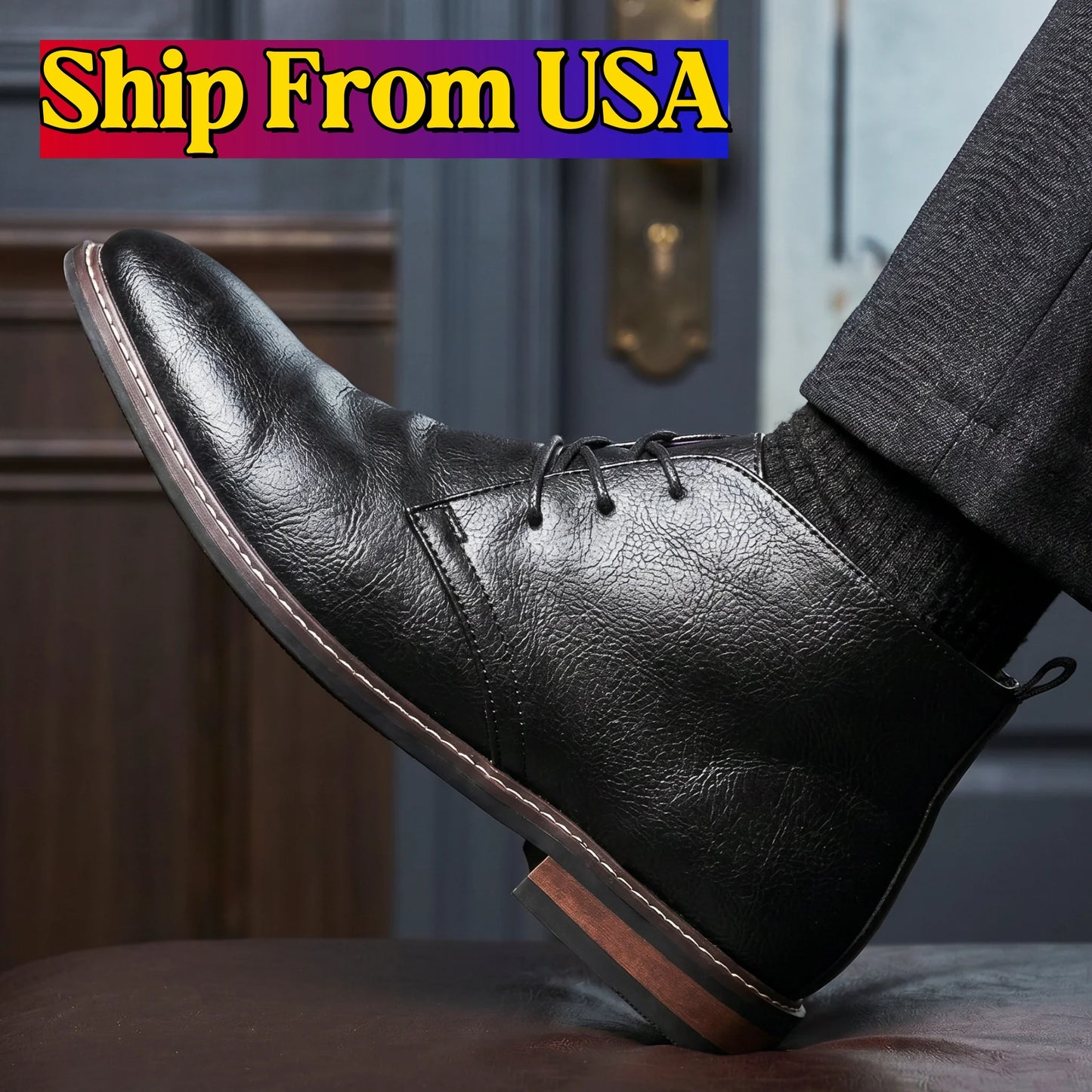 Boots Men Fashion Comfortable Casual Retro 2026 Brand Outdoor Walking Shoe