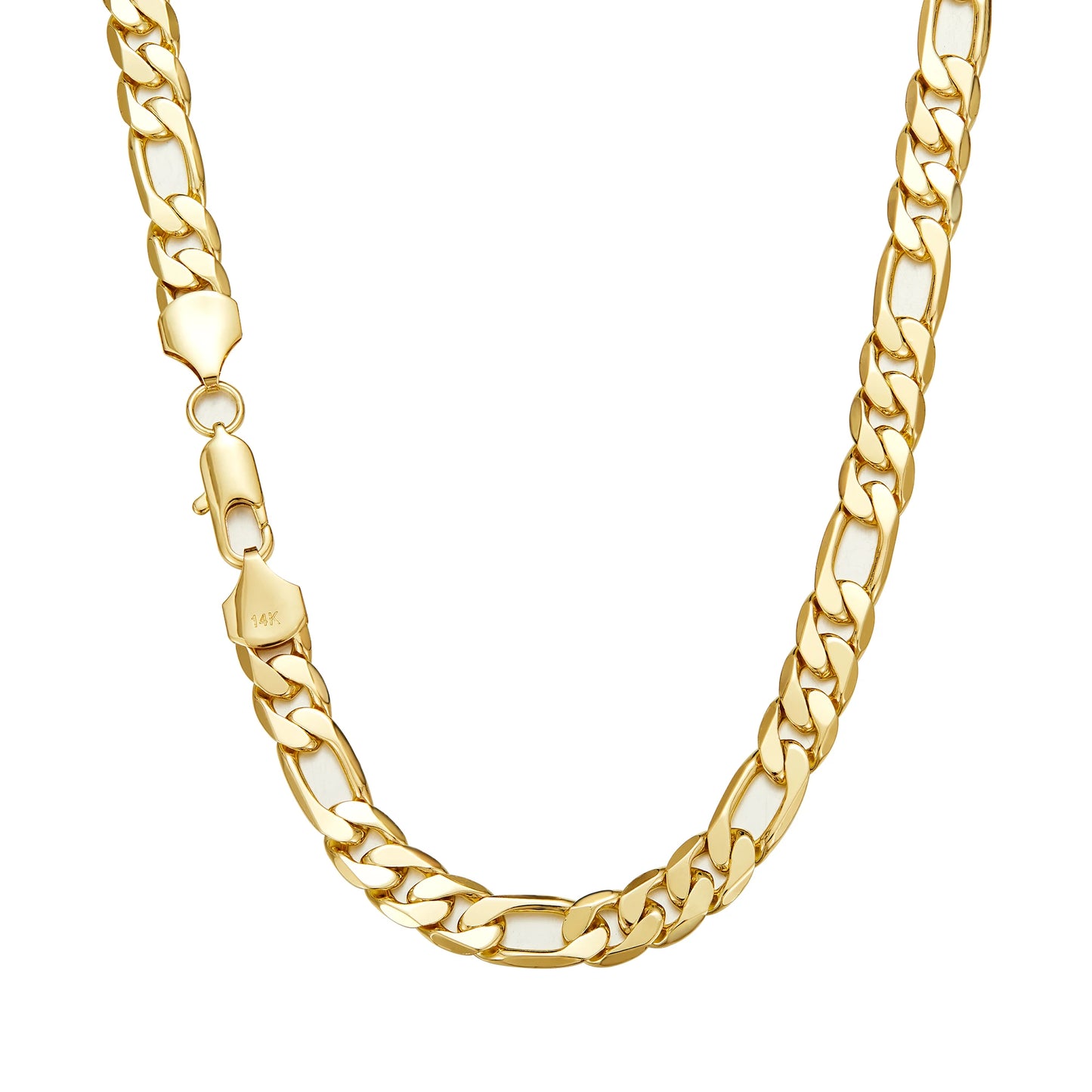 2.5-10mm Figaro Stainless Steel 14K Gold Plated Link Chain Necklace Fashion Women Men's Hip Hop Rock Jewelry