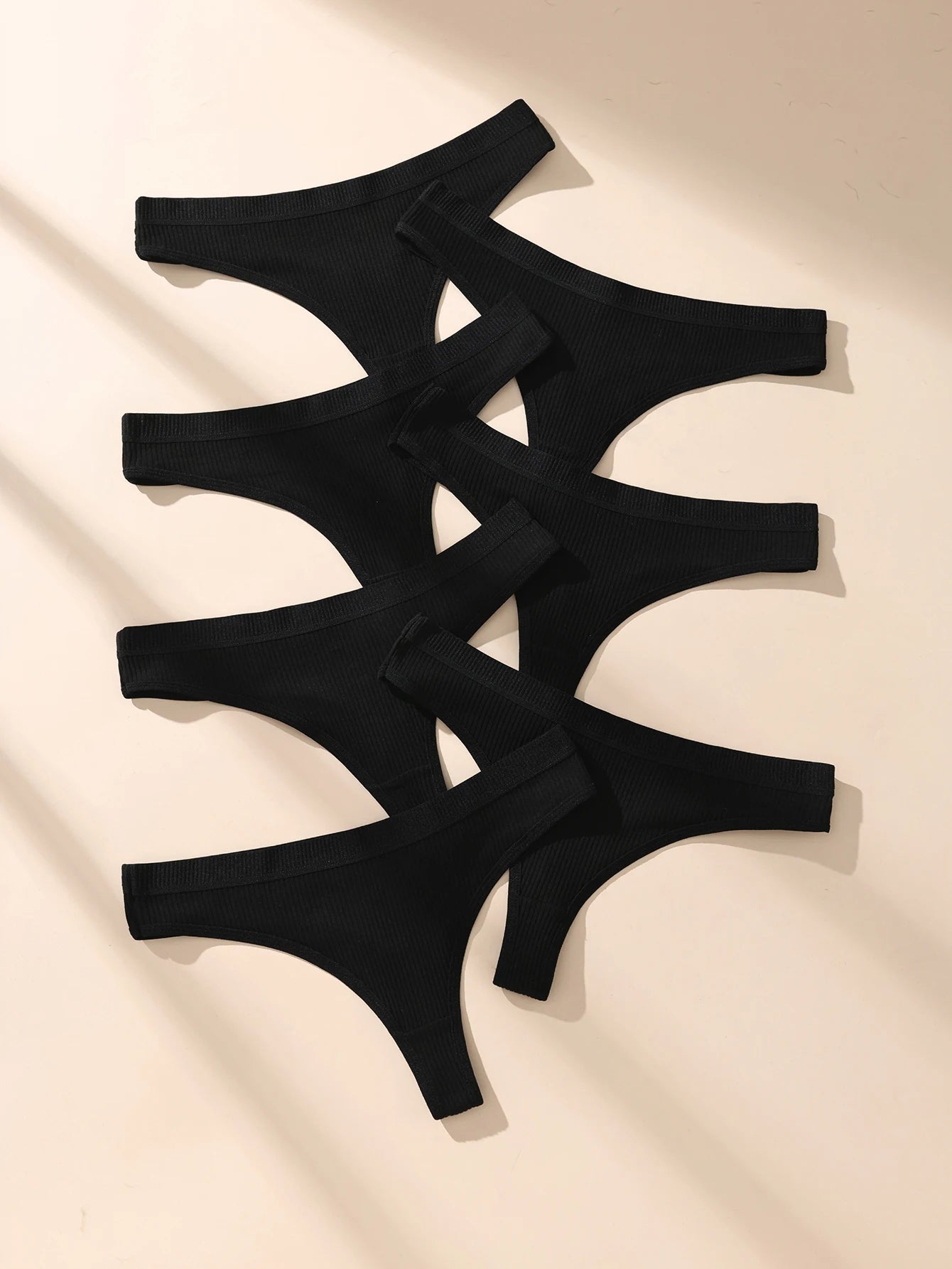 7Pcs Women Cotton Thongs Panties Striped Underwear Sexy Underpants Black Panty Soft G-Strings Plus Size Tanga Female Lingerie
