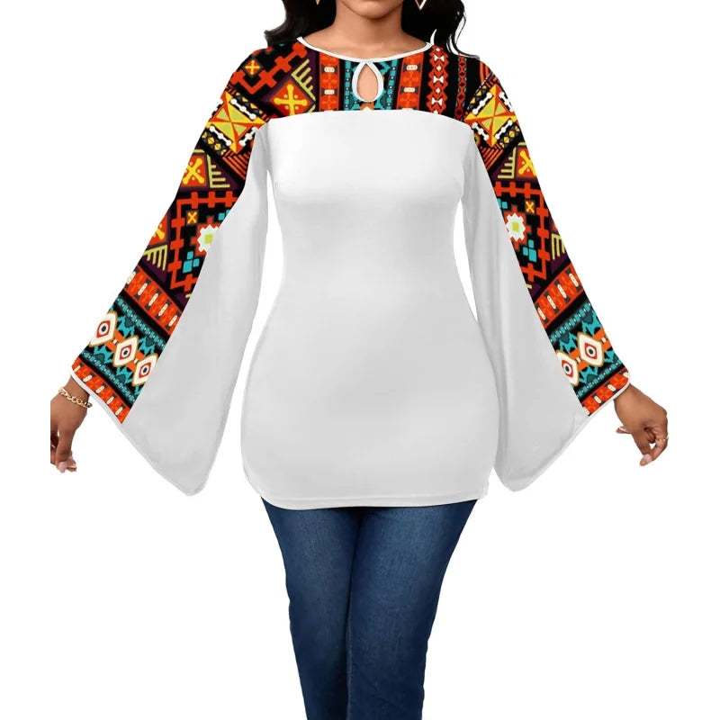 Sexy Floral Blouse for Women/Casual Long Sleeve Button Down T-Shirt/Simple V Neck Loose Tops Shirts Dress