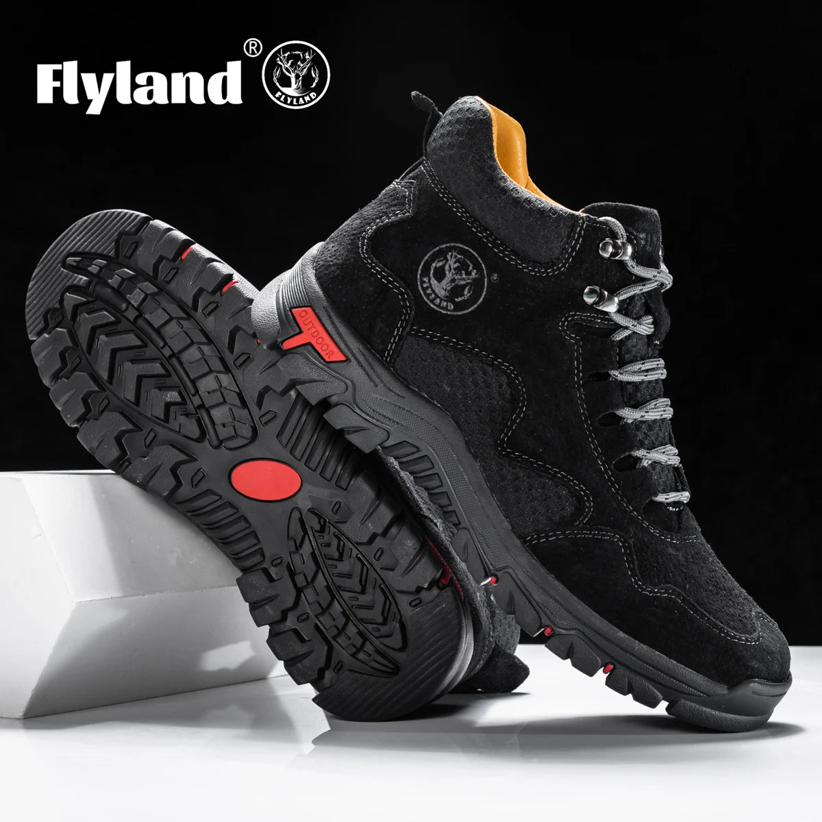 FLYLAND Men's Fashion Sneakers Chukka Boots Breathable Daily Casual Work Office Shoes