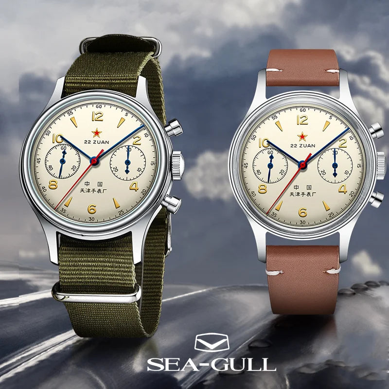 Seagull 1963 International Edition Watch for Men Chronograph Manual Winding Mechanical Watches Original ST1901 D304 Memorial