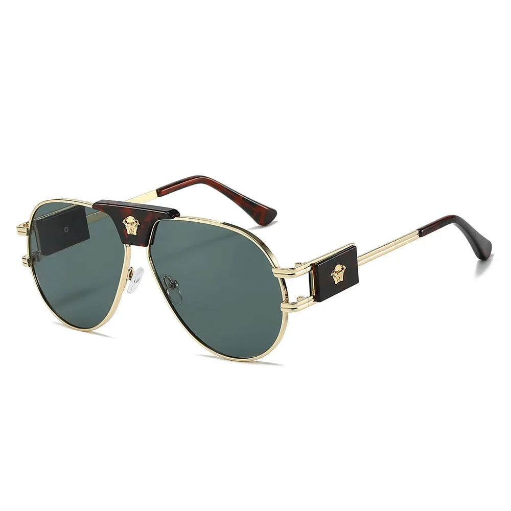 Classic Aviation Sunglasses Women Brand Designer Cattle Head Decoration Brand Designer Pilot Sun Glasses UV400