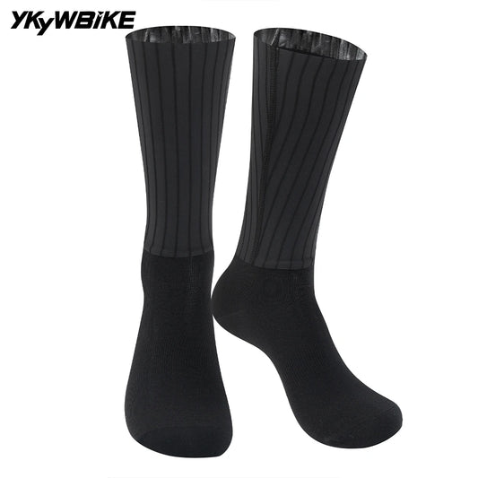 YKYWBIKE Aero Cycling Socks Unisex Aerodynamic Professional Team Race Pro Breathable Anti Slip Road Bike MTB Bicycle Socks