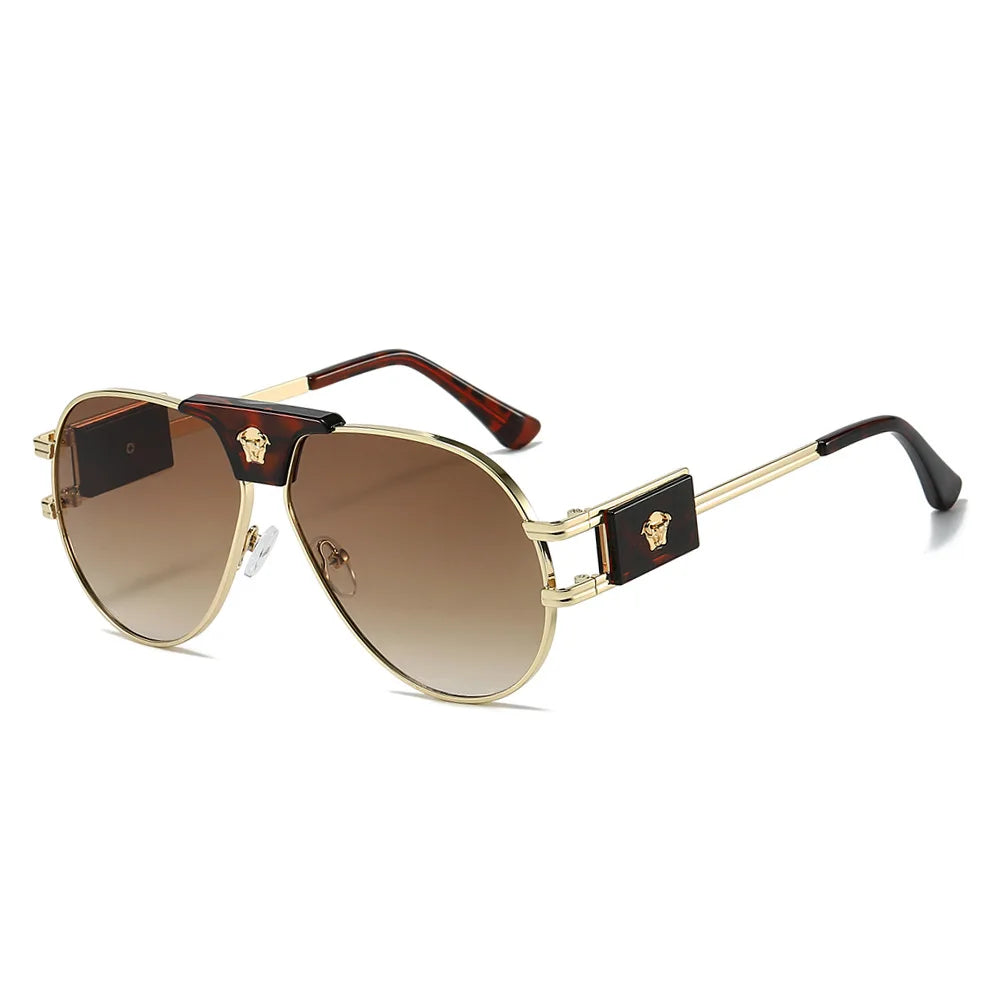 Classic Aviation Sunglasses Women Brand Designer Cattle Head Decoration Brand Designer Pilot Sun Glasses UV400