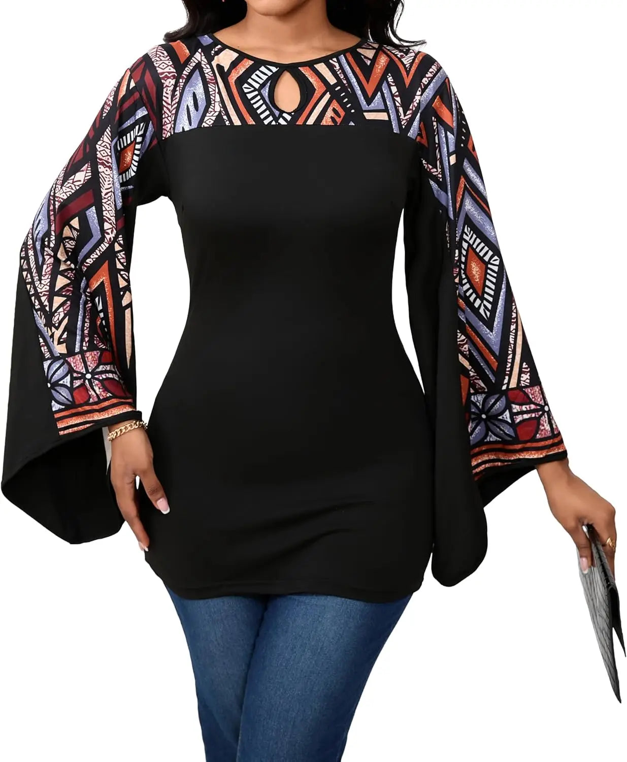 Sexy Floral Blouse for Women/Casual Long Sleeve Button Down T-Shirt/Simple V Neck Loose Tops Shirts Dress