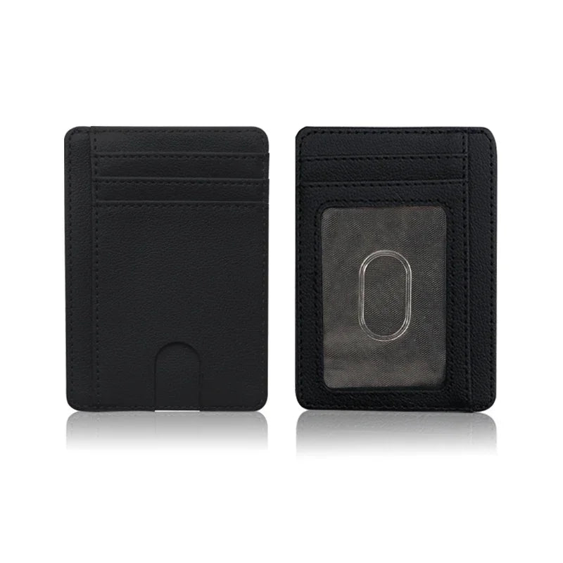 RFID Blocking Wallet Men ID Credit Card Holders Pu Leather Carbon Fiber
