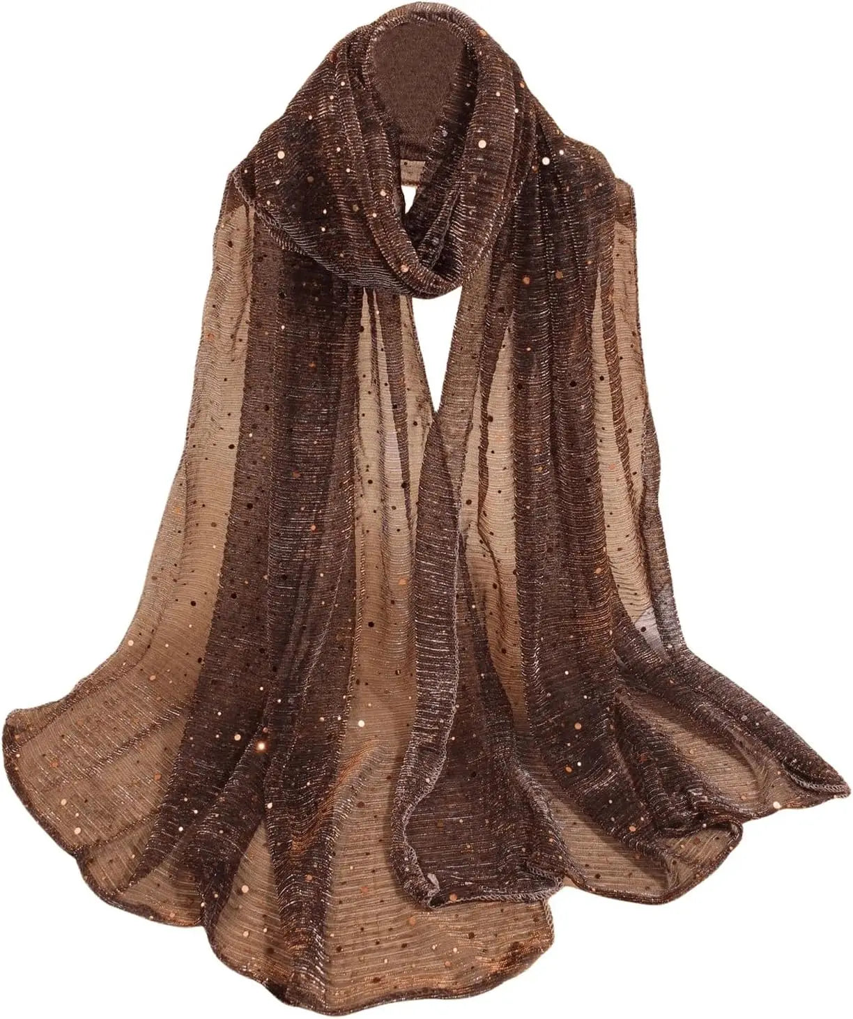 Women's Sequin Bandana Square Scarf Silk Scarves Mesh Shawl and Wrap for Evening Dresses