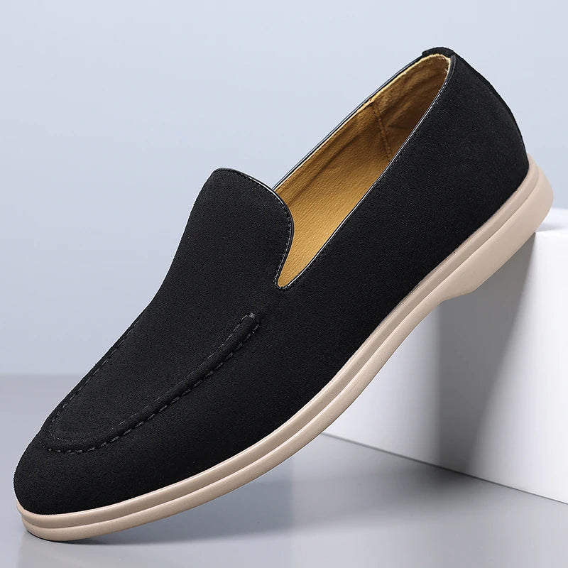 Classic Moccasins Dress Shoes Men Suede Leather Shoes For Men Loafers Formal Wedding Party Shoes Sapato Social Flats Size 38-44