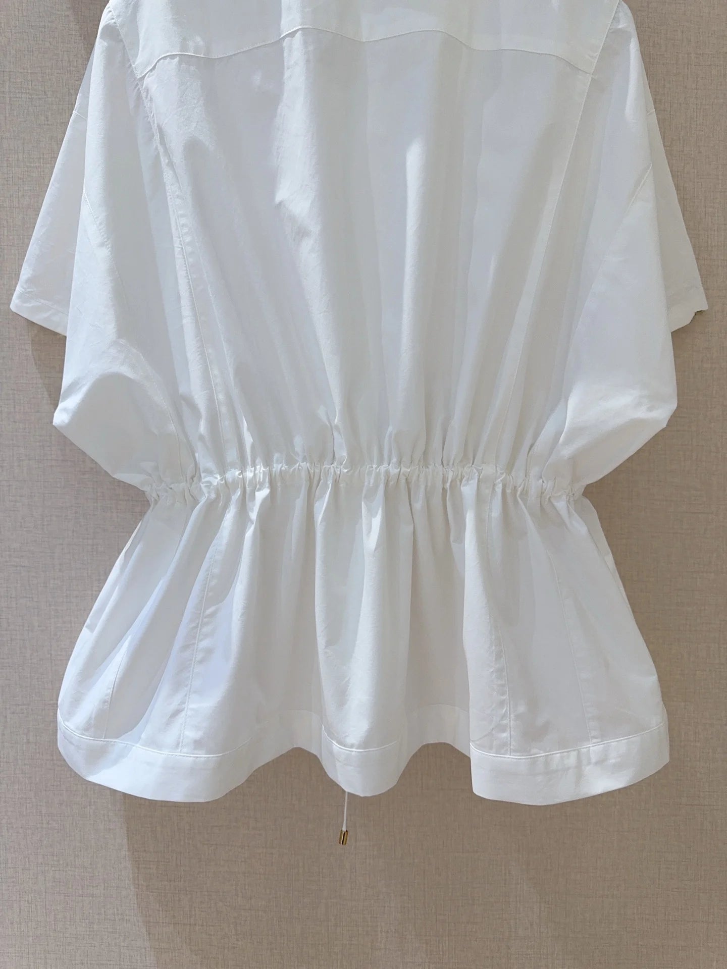 Women's Short Sleeve Button-Up Lapel  Collar Solid Color Top Spring Summer Casual Fashion Elegant Pure Color Shirt 2661765