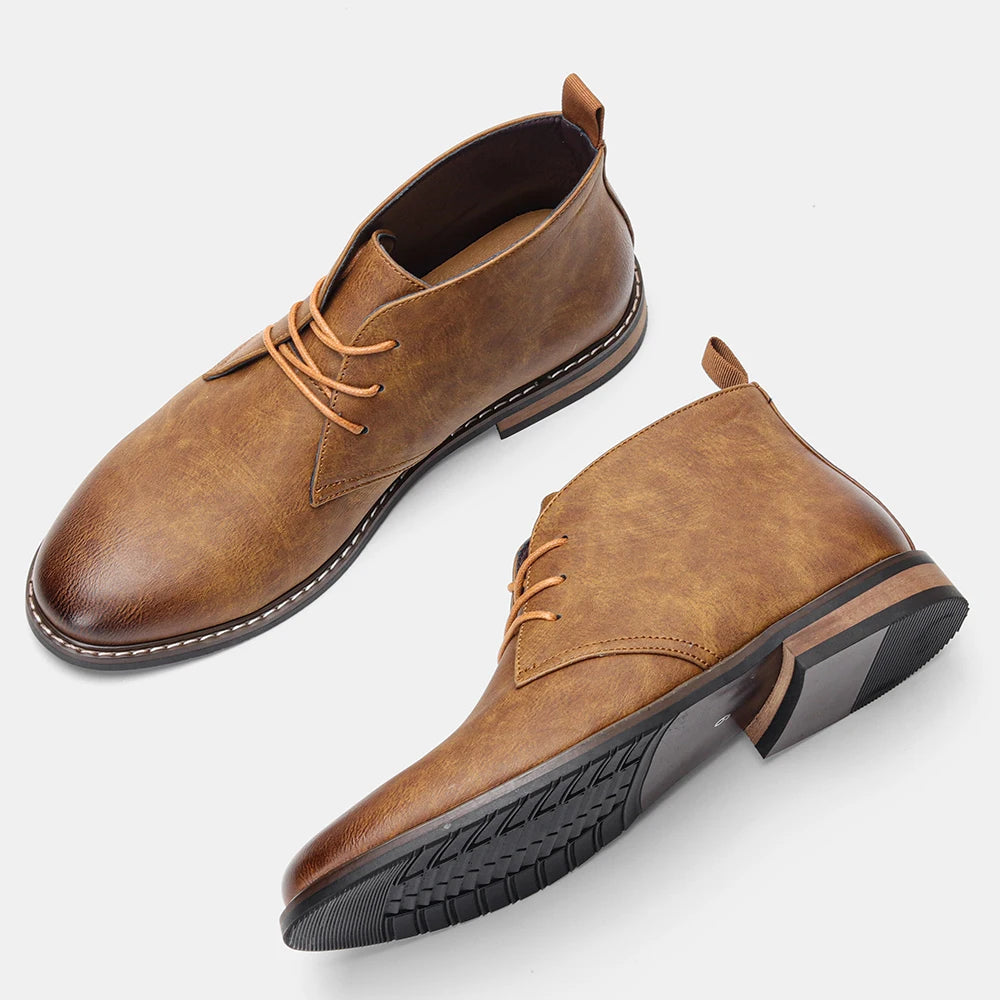 Boots Leather 2026 Retro Brand Comfortable Fashion Casual  Men Desert Boots
