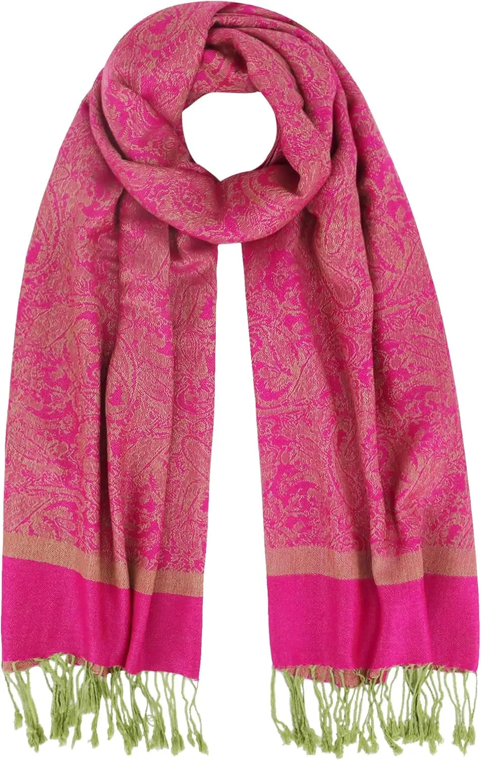 Silky Paisley Pashmina Shawl Scarf-Women's Soft Double-side Jacquard Pashminas Wrap for Evening Dress Travel Shawl