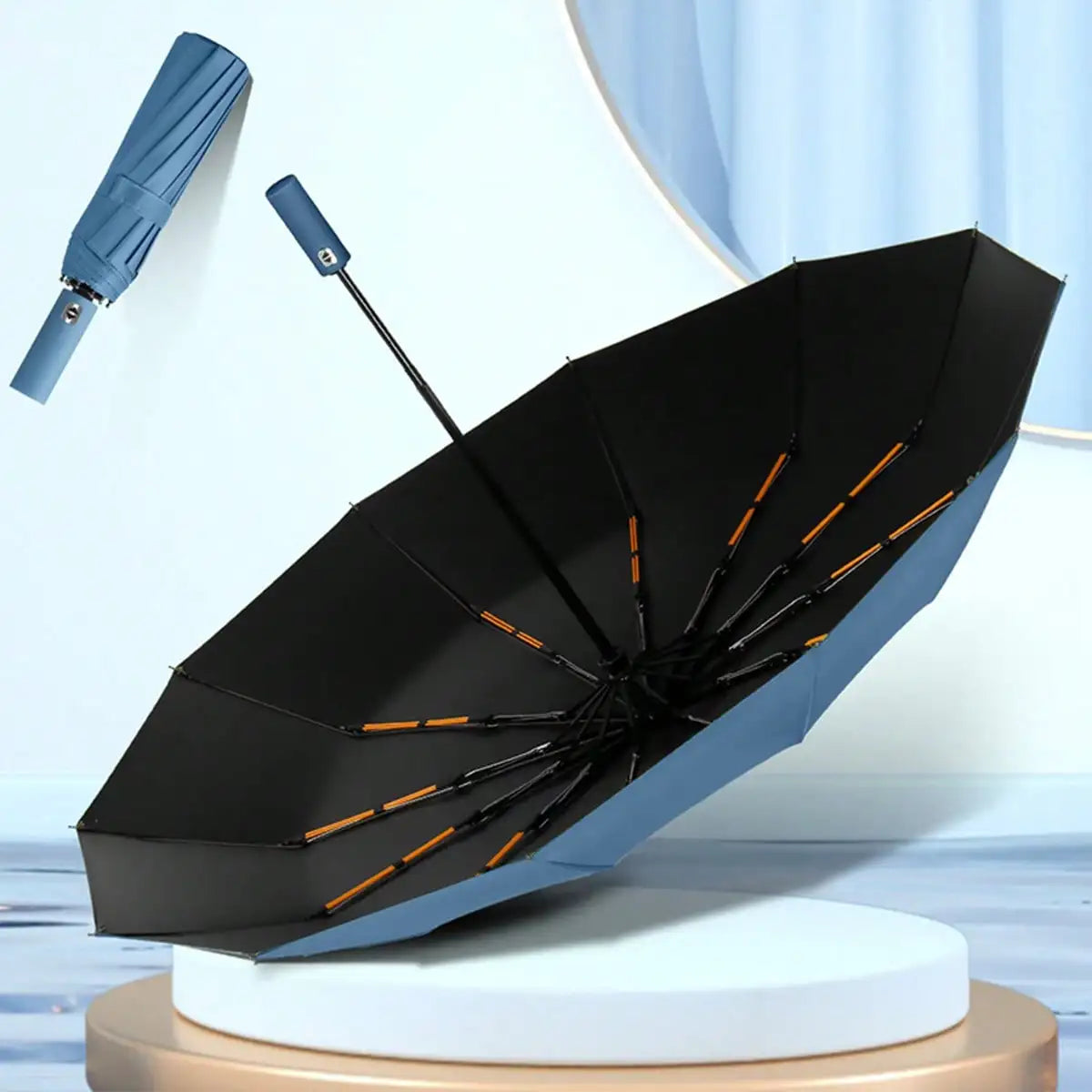 1pc Fully Automatic 24-Rib Windproof Compact Folding Umbrella, Dual Use Sunshade & Rainproof, Reinforced Multi-Function Travel Umbrella,Spring Summer Picks,Brides Maid Gifts,Room,Bedroom Decor,Beach,Travel,For Men,For Women,V
