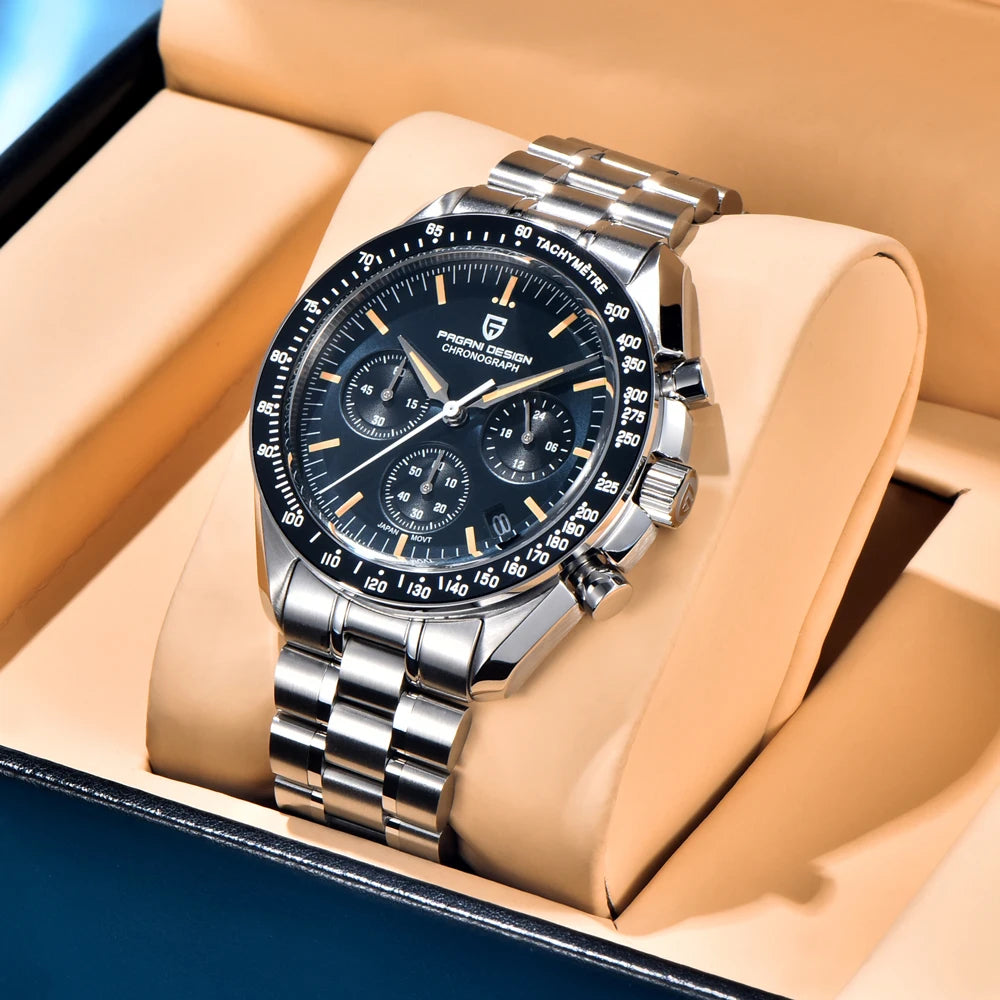 2026 New PAGANI DESIGN Moon V6 Men's Watches Luxury Quartz Watch For Man Chronograph VK63 AR Sapphire Mirror Luminous