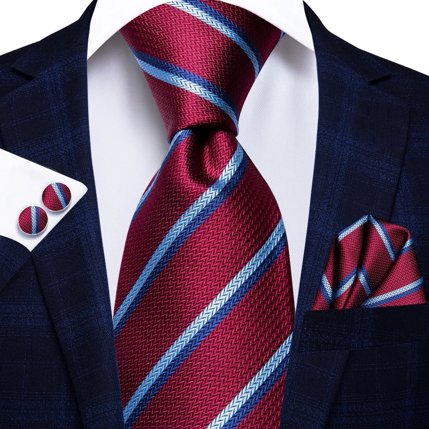 Hi-Tie Paisley Wine Red 100% Silk Men's Tie NeckTies 8.5cm Ties for Men Formal Business Luxury Wedding