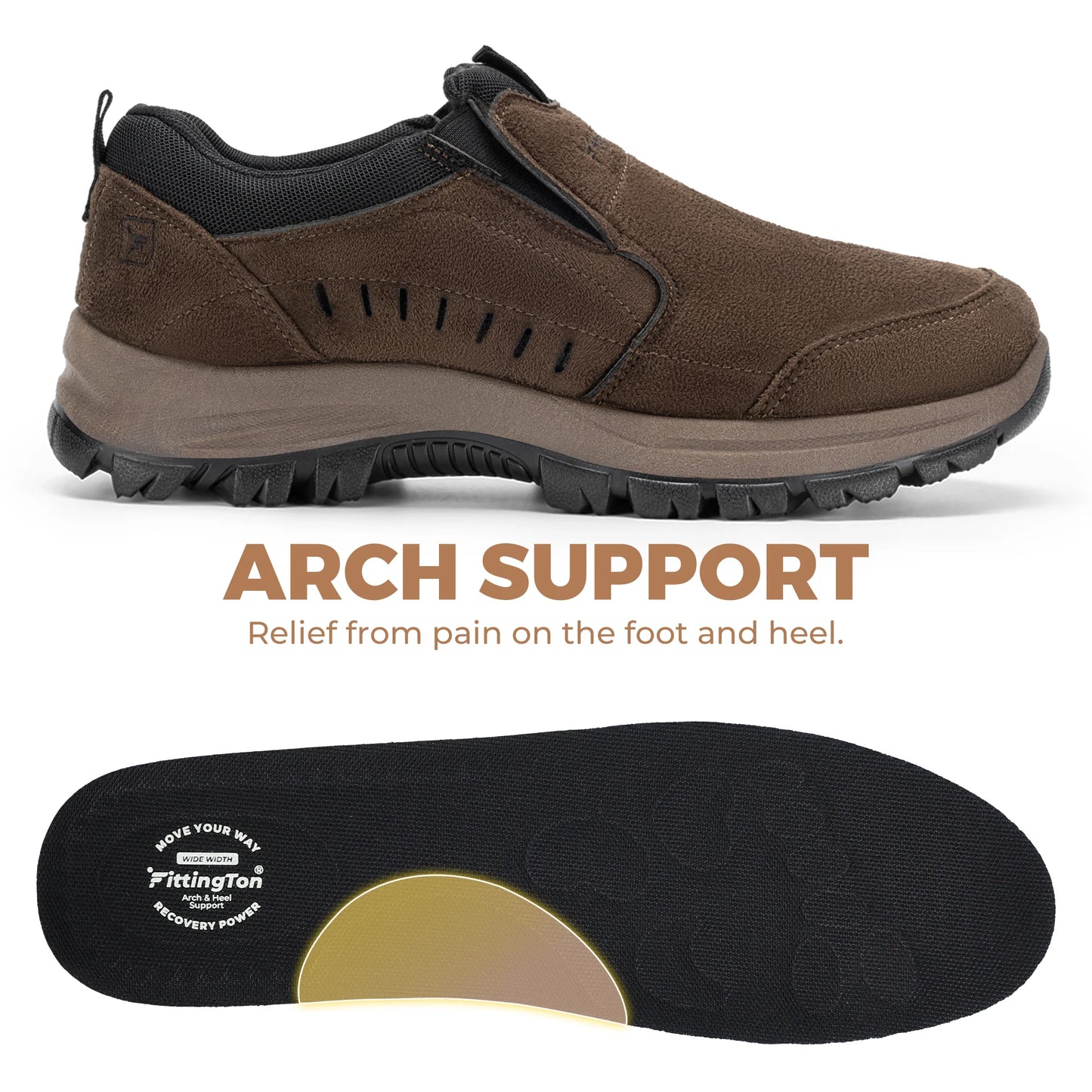 Men's Slip-On Shoes Loafers For Business Casual Wear Lightweight Comfortable With Arch Support Insoles For All-Day Comfort