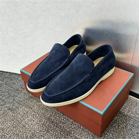 2026 New Designer Suede Women's Shoes Spring and Summer Casual Soft-Soled Shoes High-Quality Cashmere Fashion Trendy Flats Plus Size：35-45