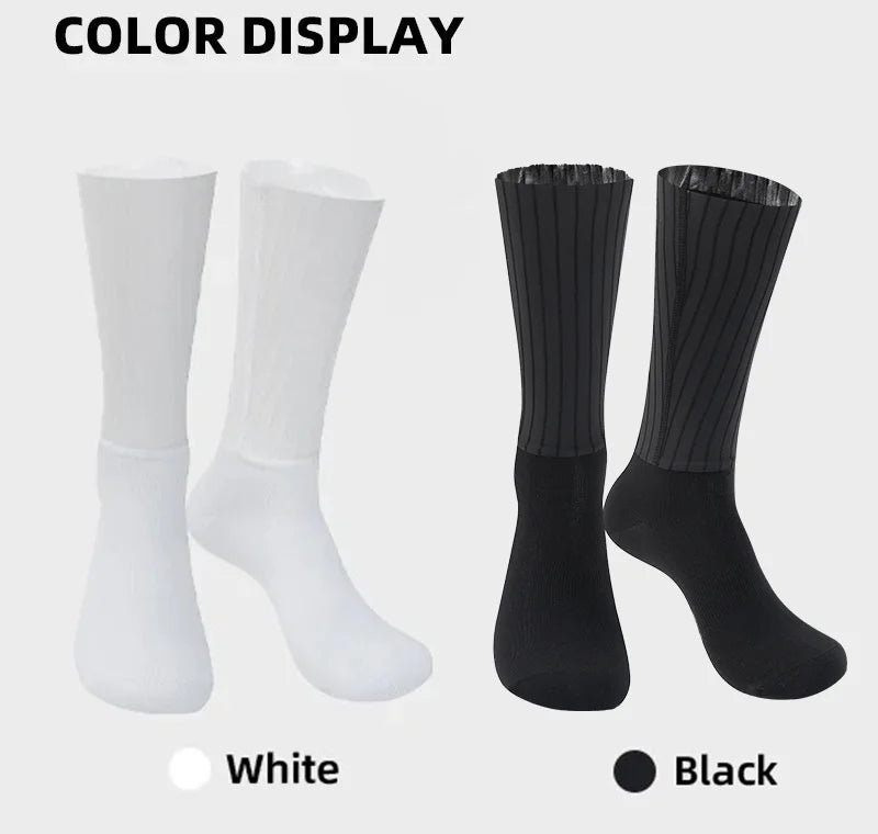 YKYWBIKE Aero Cycling Socks Unisex Aerodynamic Professional Team Race Pro Breathable Anti Slip Road Bike MTB Bicycle Socks