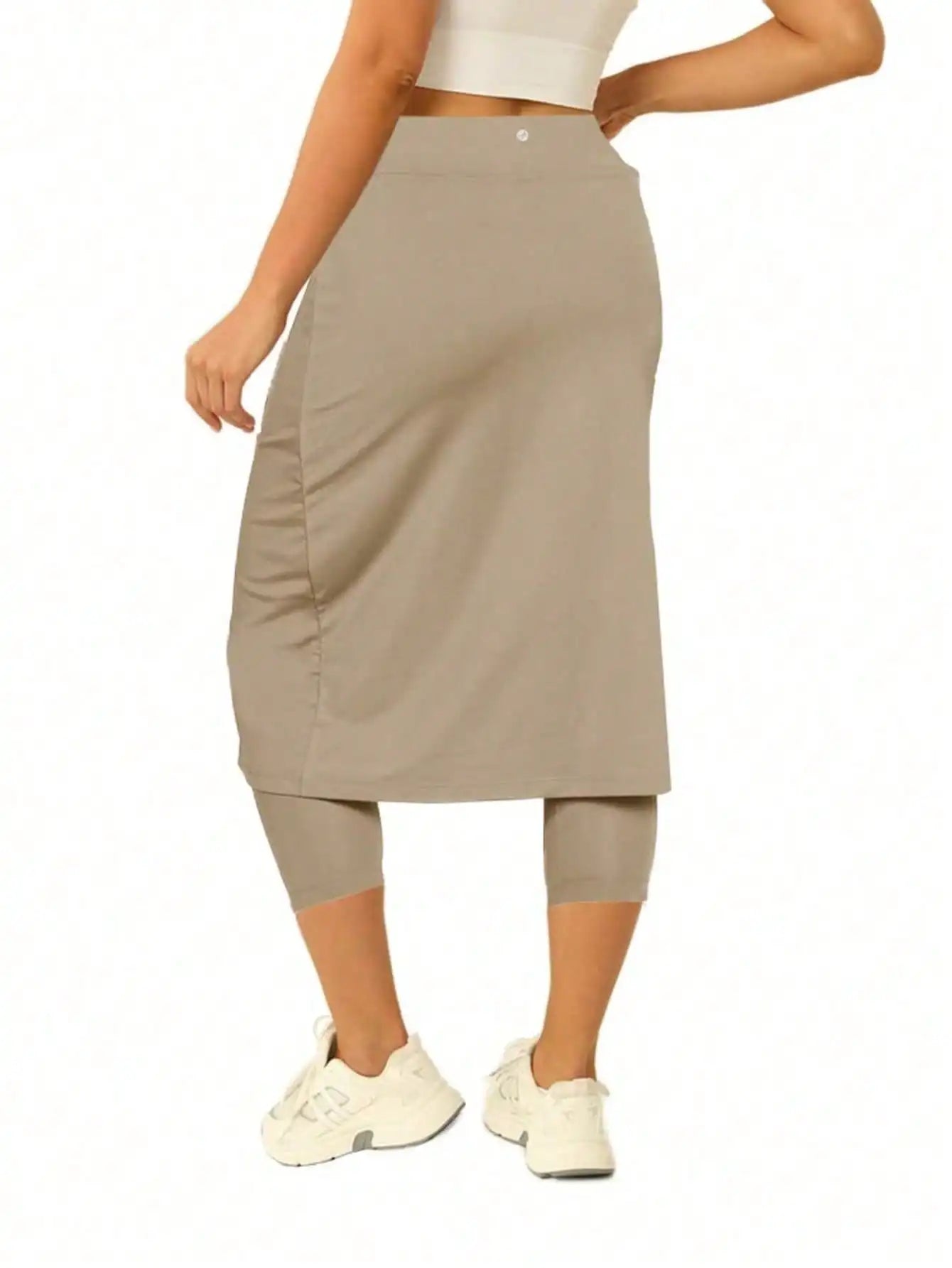 Women Tennis Skorts With Pockets Golf Workout Skirted Leggings Yoga Capri Pants Summer Activewear Running Fitness Skirts