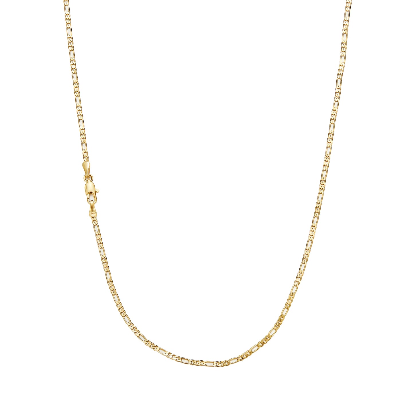 2.5-10mm Figaro Stainless Steel 14K Gold Plated Link Chain Necklace Fashion Women Men's Hip Hop Rock Jewelry
