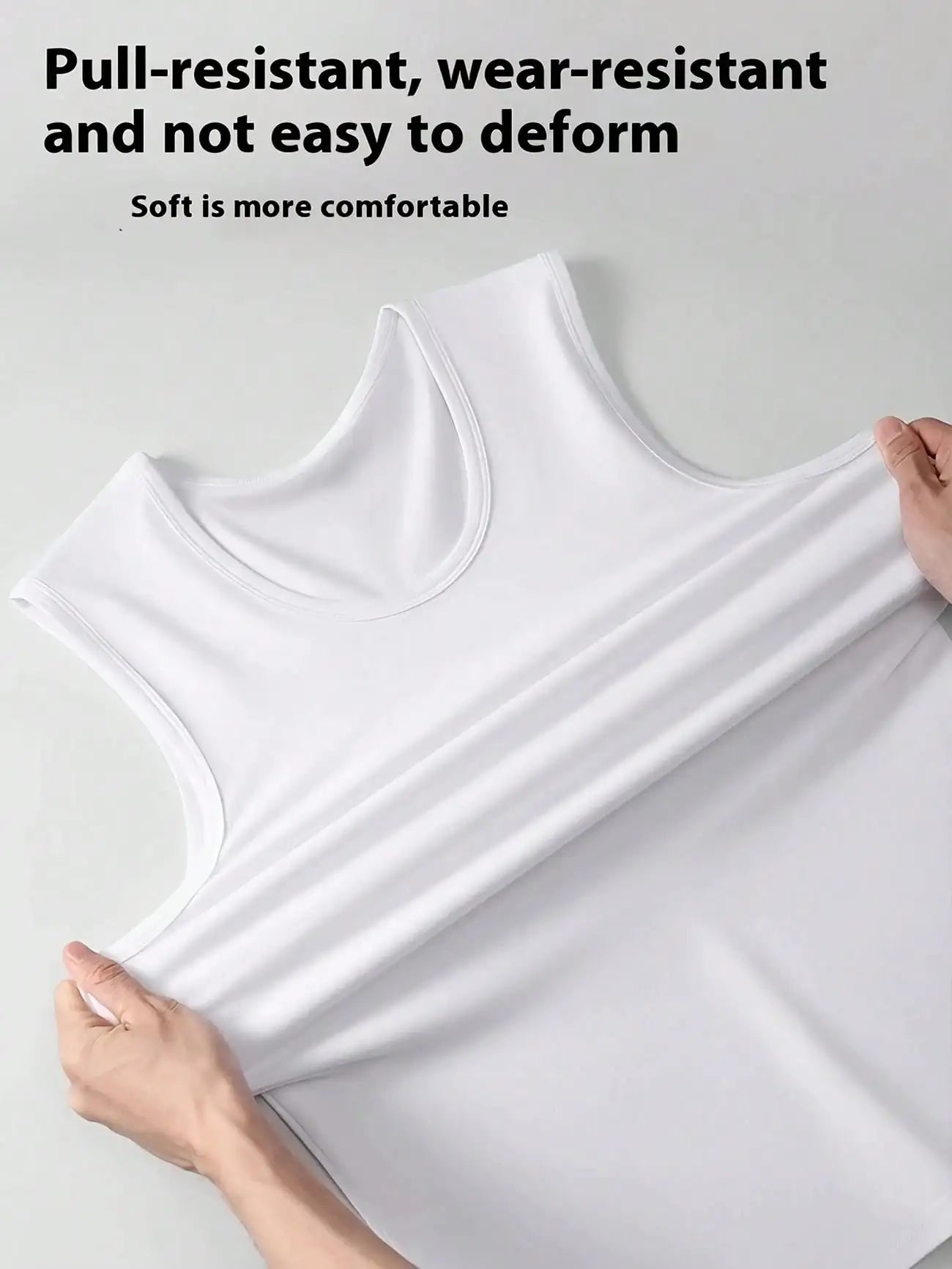 Men's Solid Color Tank Top Slim Fit U-Neck Sleeveless T-Shirt Basic Casual Vest For Men Gym Workout Summer Streetwear Tops