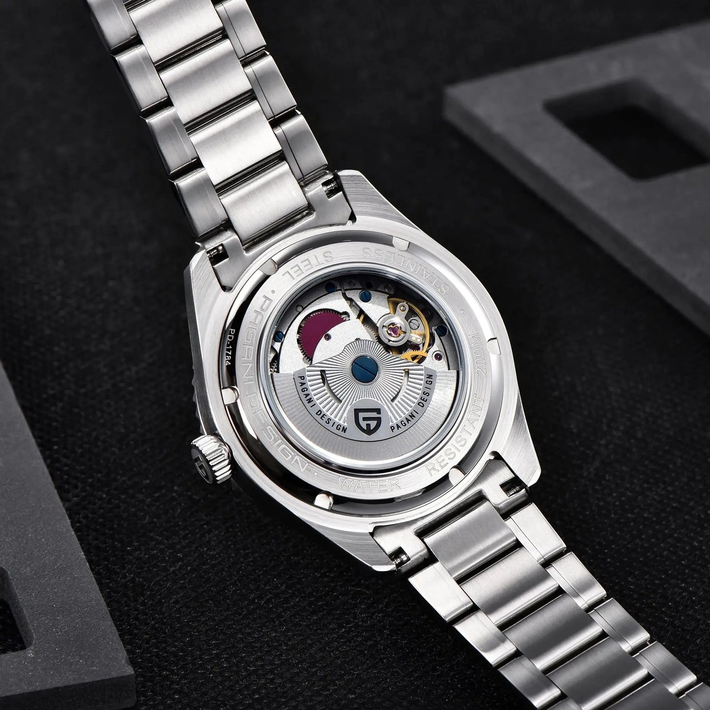 PAGANI DESIGN PD1784 Men’s GMT Automatic Mechanical Watch DG5833 Stainless Steel Sapphire Crystal Waterproof Local Delivery