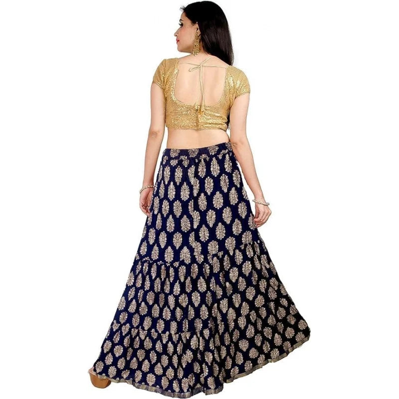Flowy Long Skirt for Women A Line Casual Beach Party Holiday Maxi Skirts (S113-P)